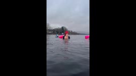 Sing-swim shenanigans: Fynelassies light up Loch Lomond