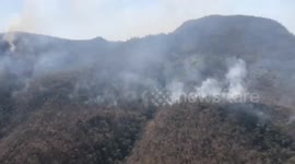 Helicopter deployed to battled forest fires in wildlife sanctuary