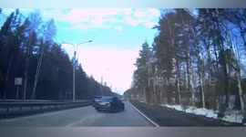 Speeding Mercedes crashes into tree after overtaking manoeuvre