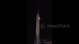Syria: An Israeli flag was raised by unknown persons at the Ankud roundabout in the city of Suwayda