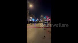 Serbia: Students arrive in Velika Plana for a protest march