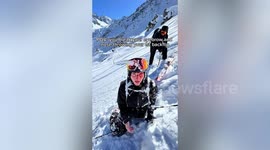 Skier breaks nose while attempting backflip