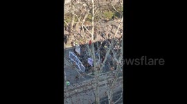 Serbia: Massive march passes near the University of Belgrade Faculty of Law