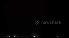 US: Lightning and thunder in Abilene during stormy weather