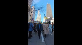 Thousands march in Chicago in support of Ukraine marched to protest against the war with Russia and President Trump’s failed peace deal.