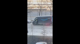 Tow Truck Takes Delivery Driver's Van Away