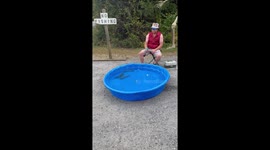 Dad Embarrasses Daughters by Fishing at Bus Stop