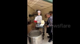 Chinese noodle shop's first attempt at using robot chef ends in hilarious mishap