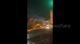 Palestine: Israeli forces fire stun grenades towards Palestinian homes during their raid on Al-Isawiya town in Jerusalem