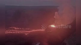 Lava fountains erupt from Kilauea volcano in Hawaii