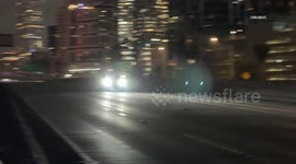 US, Los Angeles: Broadway Manchester High Speed Pursuit Ends