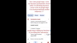 just yesterday i found out google maps write my bussiness CLOSED PERMANENTLY, while i still taking order