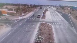 Packed bus overturns after driver swerves to avoid motorbike