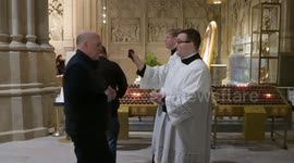 USA: People visit churches for Ash Wednesday in New York