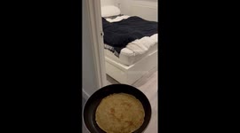 The ultimate Pancake Day trick shot