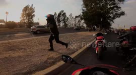 Motorcyclists Angered By Road Accident