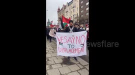 Sweden: Dozens of protesters took to the streets of Stockholm, Sweden, in solidarity with Palestine, rejecting Trump’s threats to expel Palestinians from Gaza