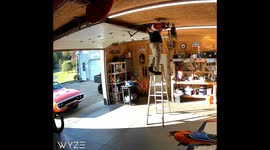 Graceful Fall After Garage Ladder Fails