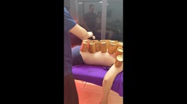 Strange body detox massage therapy with dozens of bamboo tubes combined with fire in Vietnam