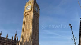 Man brandishing Palestine flag climbs Big Ben