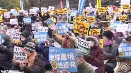 Japan: Anti-nuclear activists rally ahead of Fukushima nuclear disaster anniversary