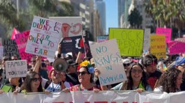 Thousands march through DTLA for International Women’s Day