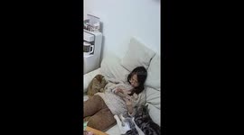 Three pet cats message owner in China