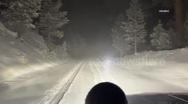 US, Los Angeles: Frazier Park Mt Pinos Snow