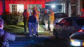 US, Los Angeles: Vermont Knolls Car Shooting