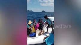 Dozens of tourists rescued from sinking boat in Thailand