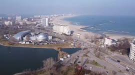 Seagull crashes into drone filming over the sea in Constanța, România