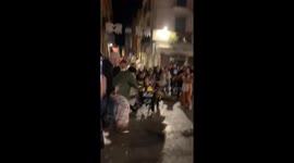 Runaway shopping cart crashes into group in cosplay in Vilanova i la Geltrú, Spain