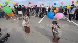 Balloons released in Japan to mark 14th anniversary of 2011 earthquake and tsunami