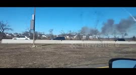 US: Smoke from Brush Fire near Brooklyn