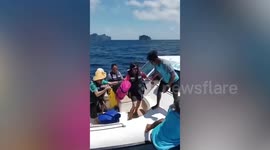 Dozens of tourists rescued from sinking boat in Thailand