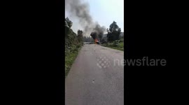 Lebanon: A vehicle was targeted by an Israeli airstrike near the village of Deir El Zahrani