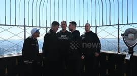 NY: Boxers Callum Walsh and Dean Sutherland Visit Empire State Building