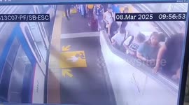 Ten injured when escalator goes haywire at train station in the Philippines