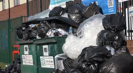 Birmingham's bin mountains grow as refuse workers strike on every working day in England's second city