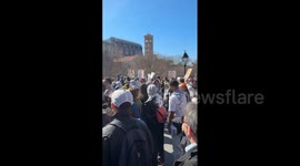 US: Protest Demanding Release of Mahmoud Khalil in New York City