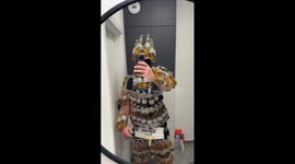 Exclusive: Man's bottle soldier costume goes viral with 35M views on tiktok
