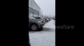 Canada: Moderate snowfall in Calgary