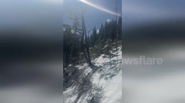 Driver crashes off road and plunges into river in California