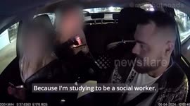 Moment Uber driver points out major flaw in university student's career plan