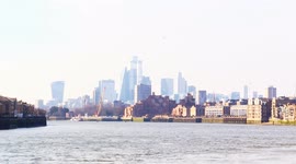 A General View Of The River Thames And The City Of London From Westferry Circus