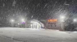 US, Bakersfield: Frazier Park Snow Fall Part 2