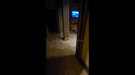 Sneaky Husband Startles Wife In Mansion's Kitchen