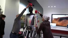 UK: Tesla Robot Drowned in Orange Fury by Just Stop Oil Mob