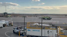 US: Firetrucks Rush to Scene After Plane Catches Fire at Denver Airport