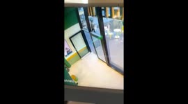 Person gets hit by a cyclist while exiting a building in Caroline Springs